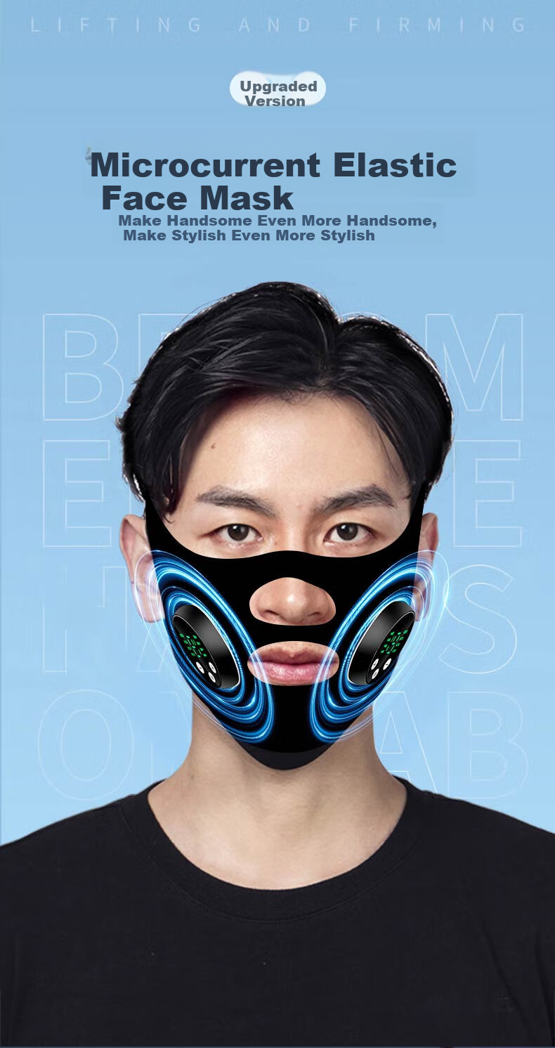 Chuxian Small V Face Shaping Mask, Facial Bandage for Cheekbones And Jawline, Men's Double Chin And Nasolabial Fold Lifting, Microcurrent Versio 2