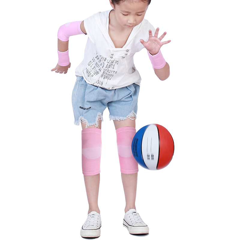NAILEKESI N Children's Knee Pads, Anti-Fall Dance Elbow Guards for Girls, Running Basketball Badminton Roller Skating Protective Gear