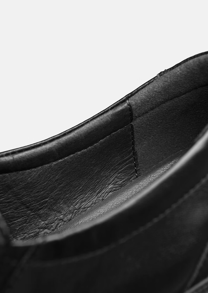 Hailanzhijia HLA Leather Shoes for Men, Top-Grain Cowhide, Slip-On Formal Casual Business Leather Shoes for Men, T211 Black Size 44 18