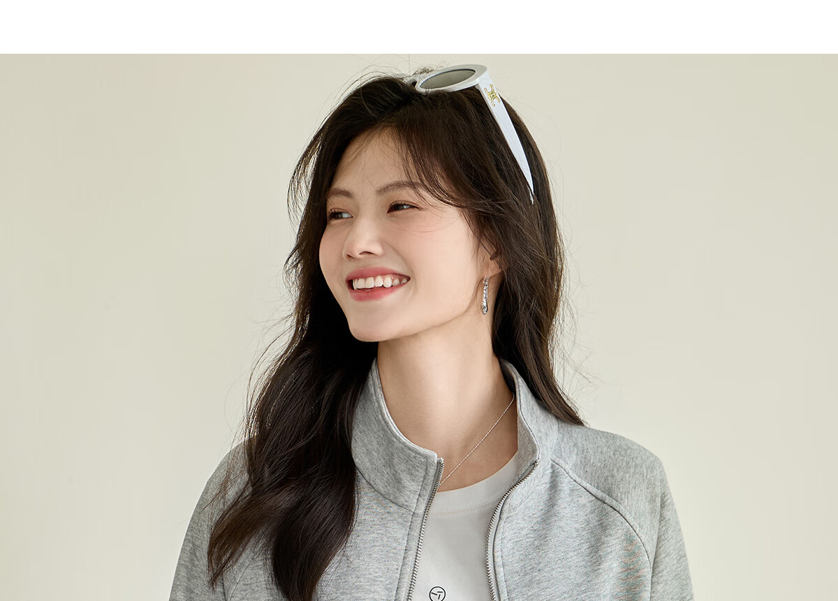 She Enjoy Casual Jacket Women Spring Autumn Versatile Raglan Sleeve Zip-up Stand Collar Sweatshirt T143U2004 16