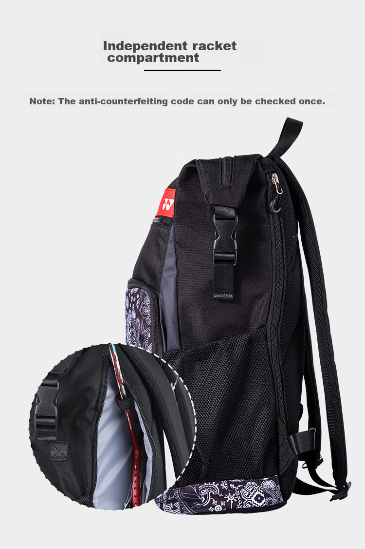 YONEX Badminton Bag, Multifunctional Fashion Sports Trendy Backpack, BA249CR, White And Blue Color 4