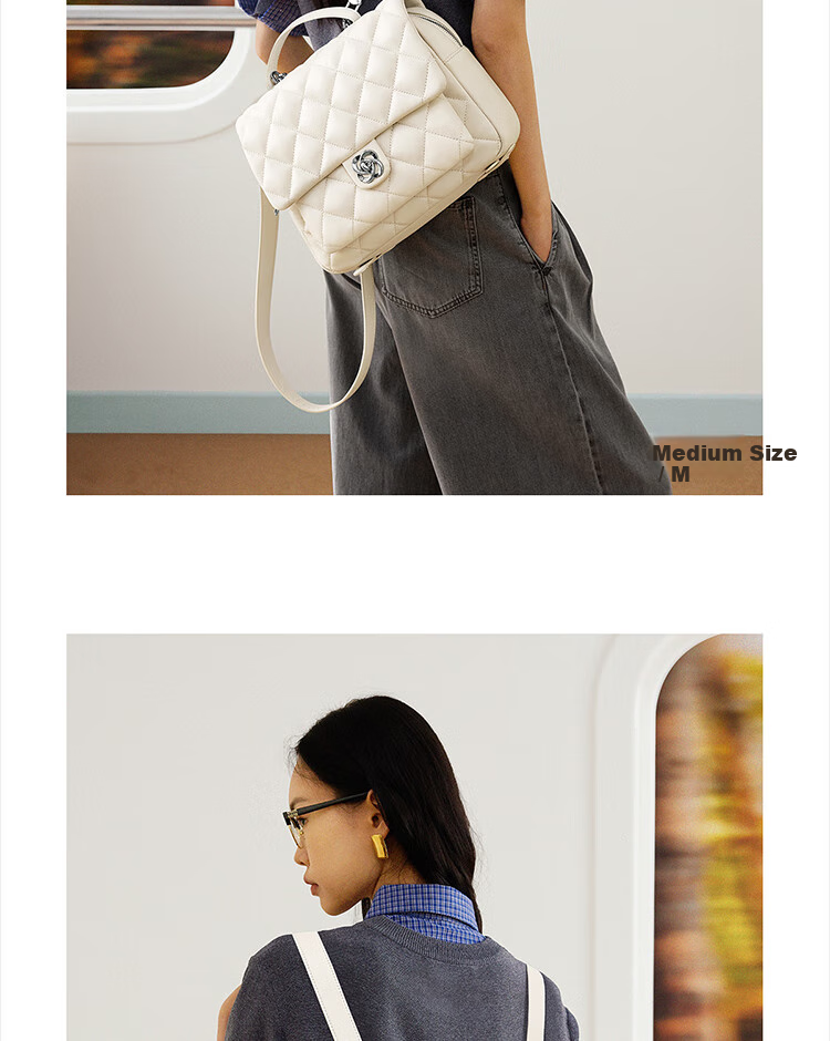 JUST STAR Zhang Yuxi's Same Style Backpack for Women, 2026 New Light Luxury Lightweight Travel Backpack, School Bag, Birthday Gift 14