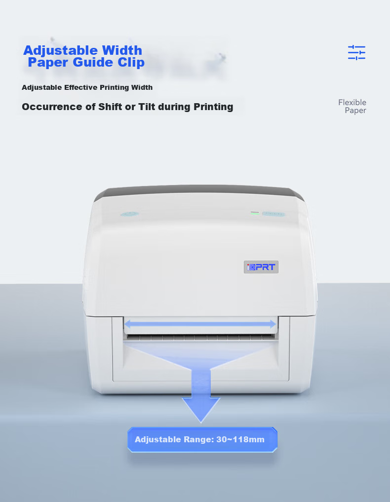 IDPRT Hanying IT4S Thermal Transfer Multifunctional Carbon Ribbon Label Barcode Express Delivery Shipping Label Printer, Coated Paper Water-Resistant Label Price Tag Adhesive Clothing Tag, Standard Definitio 7