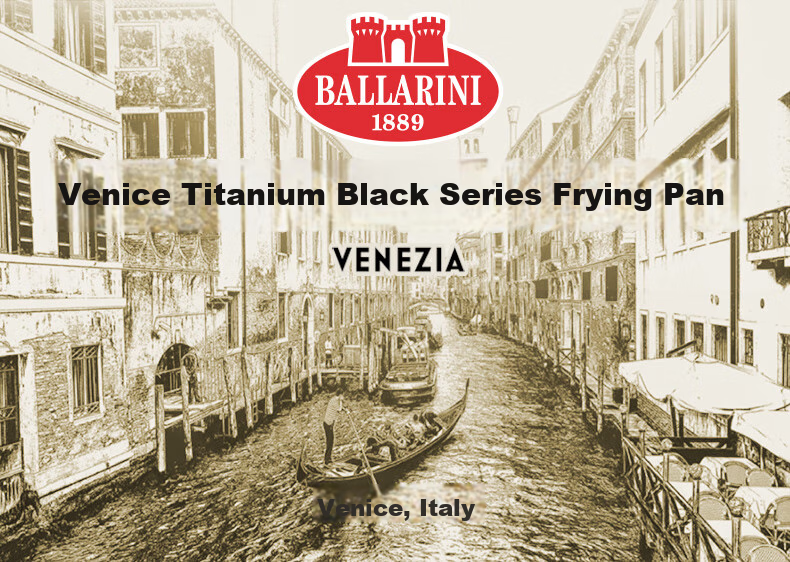 BALLARINI Italian Imported Wok, Large Diameter, Titanium-Coated Non-Stick Pan, Compatible with Induction Cookers, Venice Black, 30cm 2
