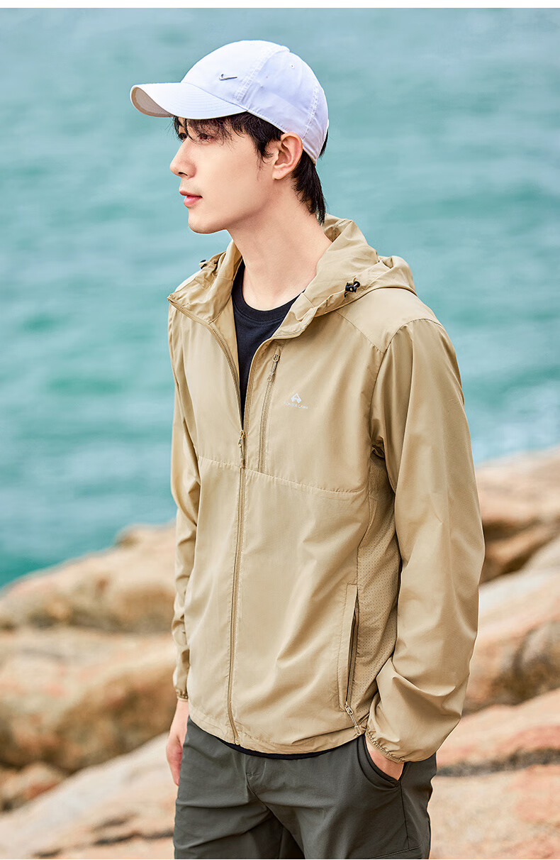 Pioneer Camp Fengdie Sun Protection Jacket for Men, Summer UV-Resistant Outdoor Sun Protection Clothing, Lightweight Loose Breathable Top for Me 15