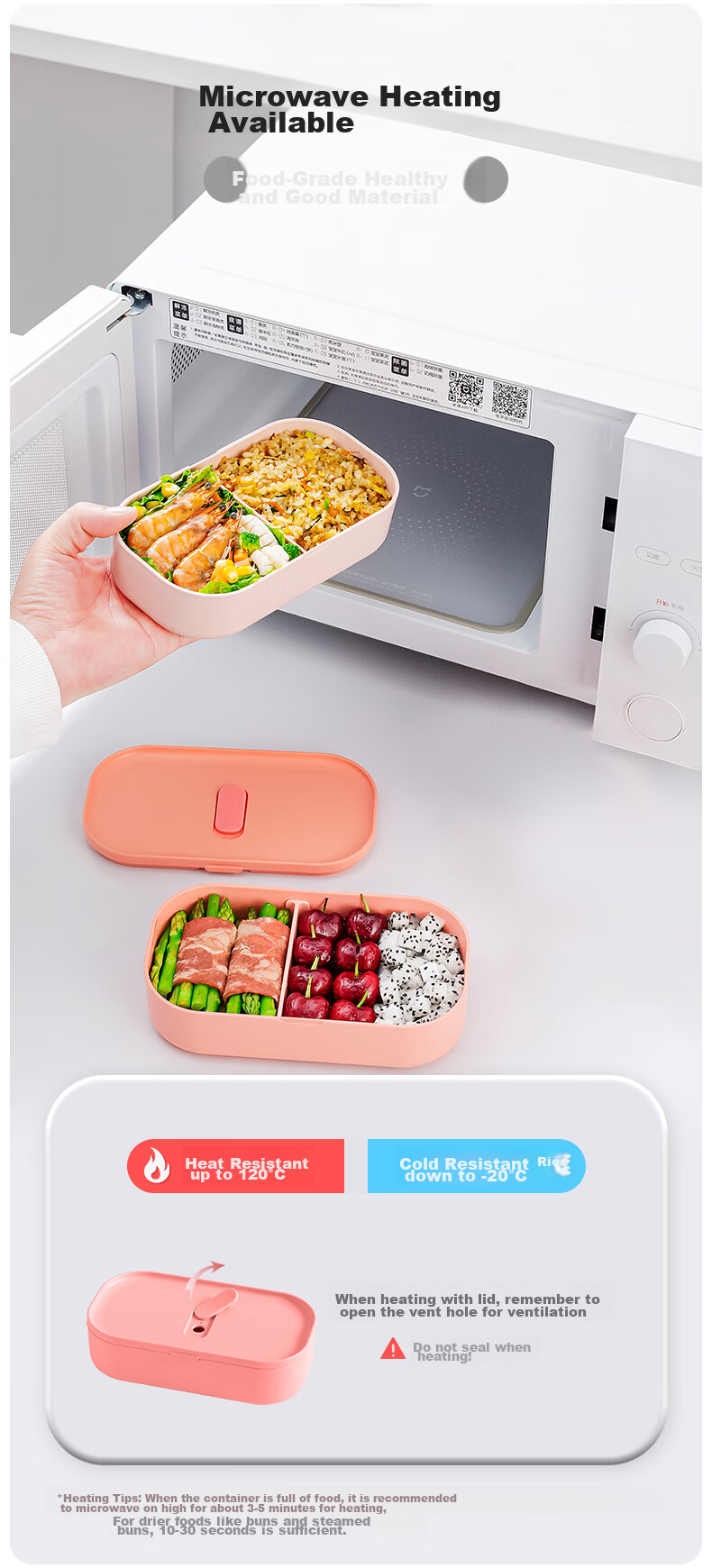 CAMUZ Bamboo Fiber Lunch Box Japanese Style Double-Layer Bento Box Microwave Safe Dishwasher Safe 1200ML Cheese Set 8