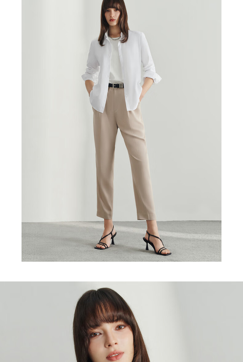G2000 Mall-Matching Detachable Bow Tie Top Long-Sleeve Shirt 41223023G2, White, Size 34 12