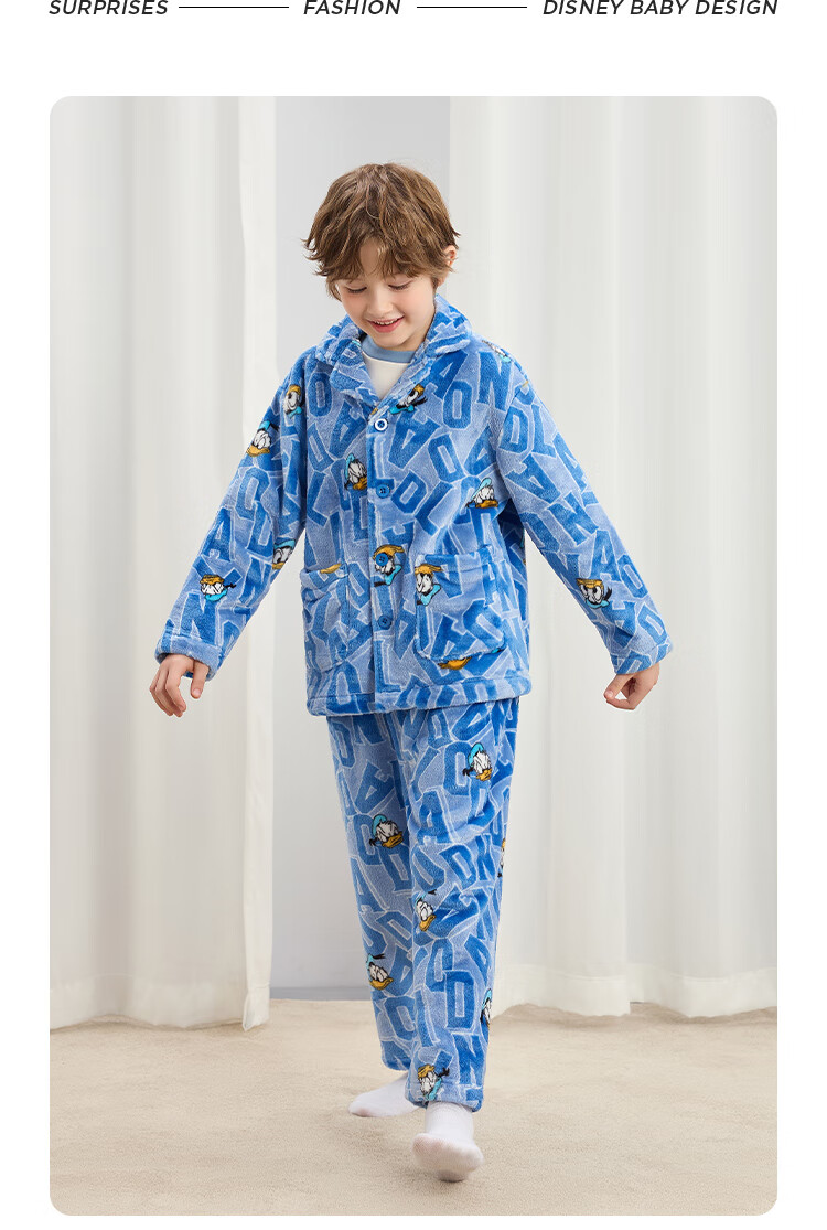 DISNEY Kids Girls' Flannel Pajama Set, Durable, Anti-Static, Homewear, Winter 2024, DB442LE04 Pink, Size 110 22