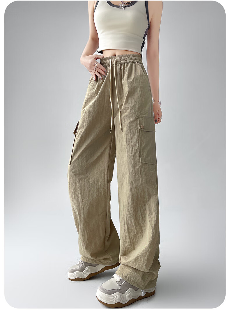 Langsha Women's Workwear Pants Spring Summer 2026 High Waist Wide Leg Sports Pants Slimming Outdoor Commuter Casual Trousers for Women 18