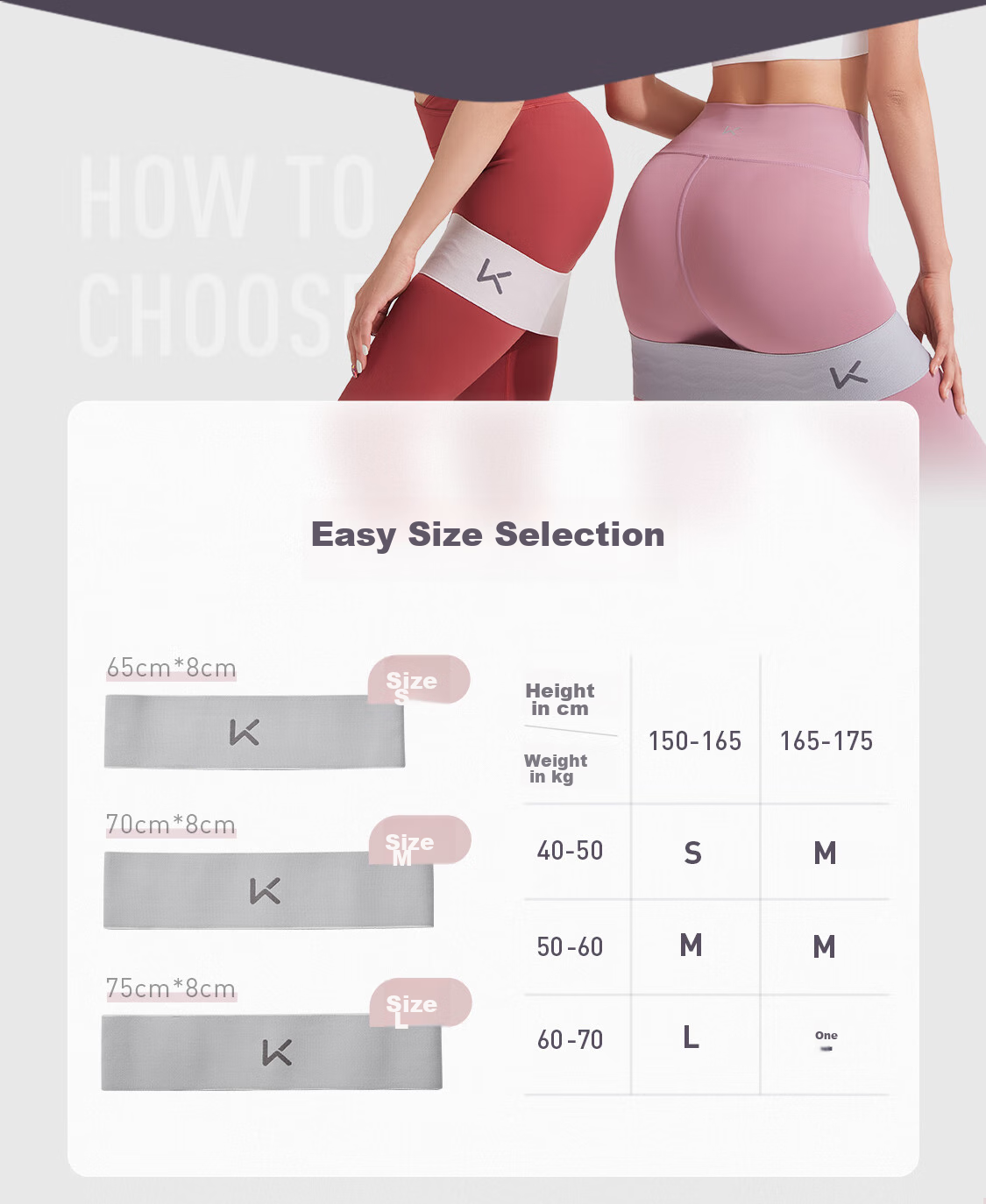 Keep Knitted Butt-Lifting Resistance Band Ring, High-End Glute Exercise, 120 Lbs Capacity, Non-Slip Elastic Upgrade, Peach Pink, Size L 13