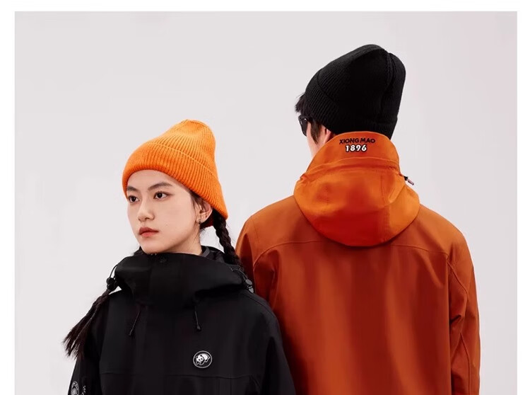 CAMEL Panda Outdoor Three-In Orange Jacket for Men And Women, Windproof Waterproof Triple-Protection Coat Hiking Outfit R611 34