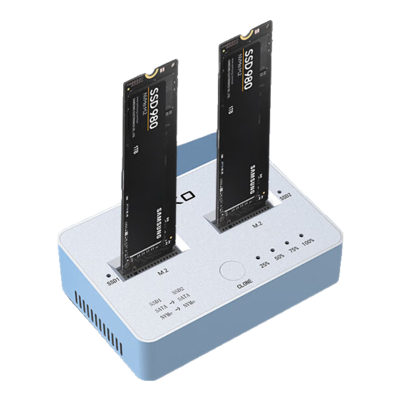 AOKO M.2 SSD Cloner, NVMe/SATA Dual-Protocol Cloning, M2 System Hard Drive Cloner, PCIe Offline Cloning SSD Copier, Burner DM28SW