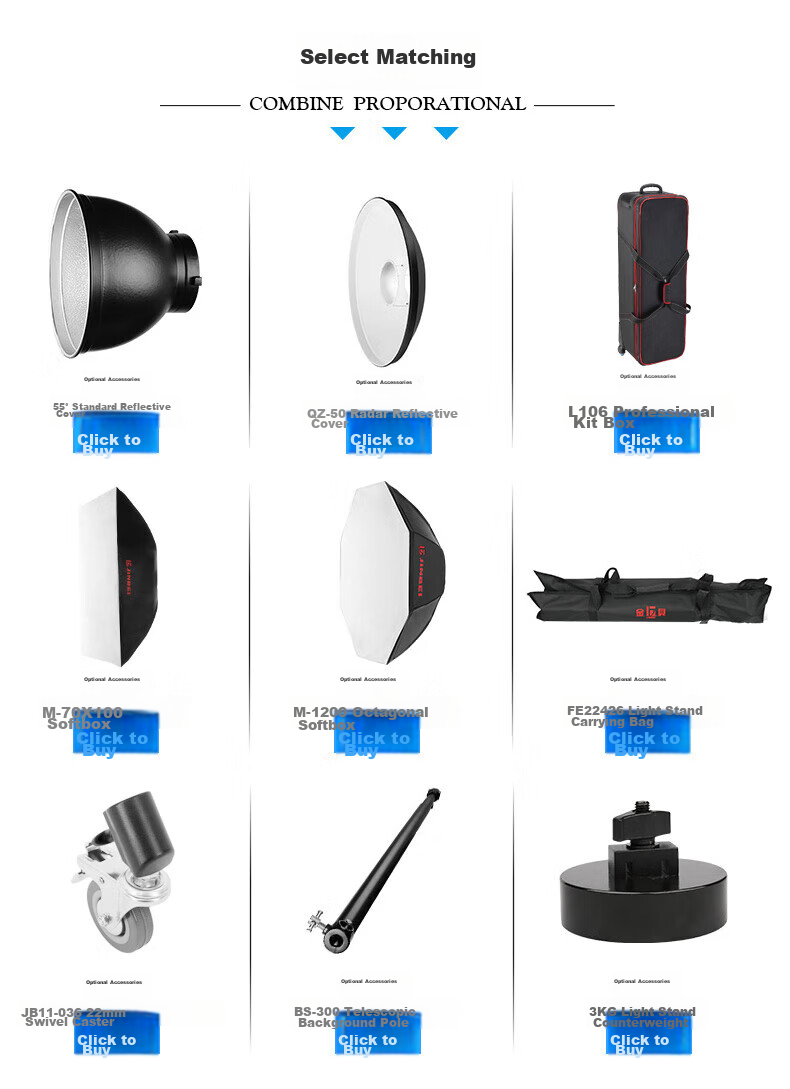 JINBEI EQ Series Portable Aluminum Photography Light Stand, Studio Photography Light Tripod, Outdoor Photography Flash Stand, Live Streaming Photography Light Bracket EQ-250 Steel Pipe Light Stand with Load Capacity of 5KG 4