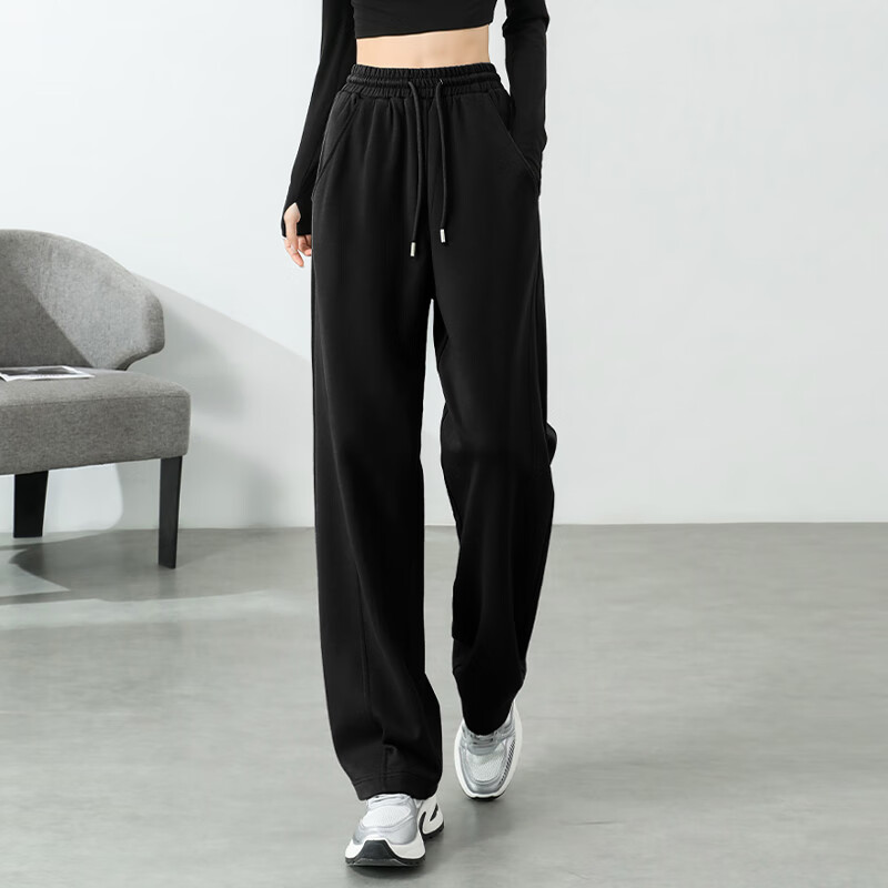 Baleno Wide-Leg Cropped Banana Pants for Women, Spring And Autumn 2025 Trendy Fashion Casual Versatile Simple American-Style Sweatpants 2