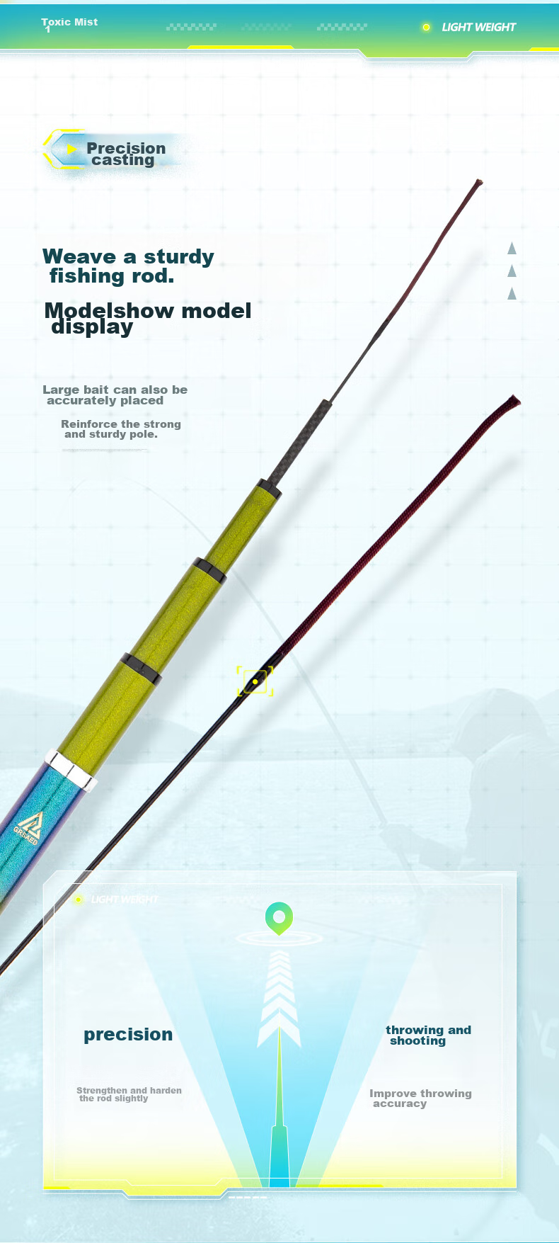 Grsaed Qinglan 6.3-Meter Fishing Rod Handheld Set, 28-Section Carbon Fiber Ultra-Light Ultra-Hard Pole Fishing Rod for Carp And Crucian Carp 14