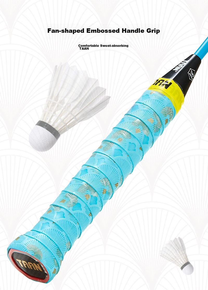 Taan Badminton Racket Grip Tape, Chinese Style Floral Print, Non-Slip, Sweat-Absorbing, Wear-Resistant Handle Tape, X12 Three-Pack Set 2
