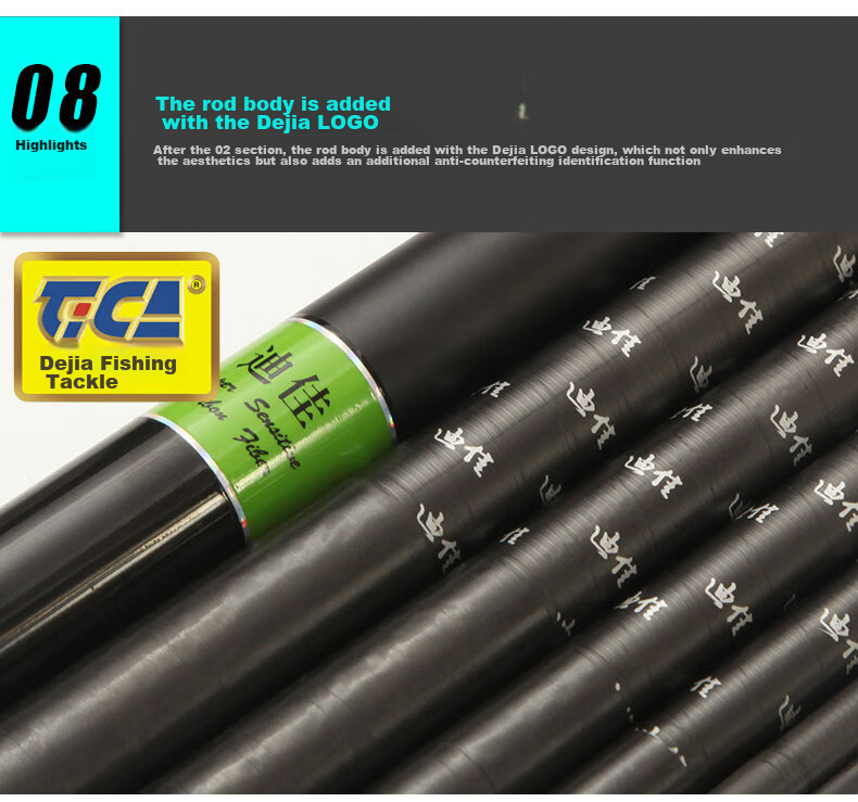 Dijia Fishing Rod, Dahuoshi Flagship Version, 3.6 Meters, 28 Sections, All-Purpose Carp Rod, Universal Pole Fishing Rod, Includes Original Rod Tip, Imported TCF Carbon Fiber 10