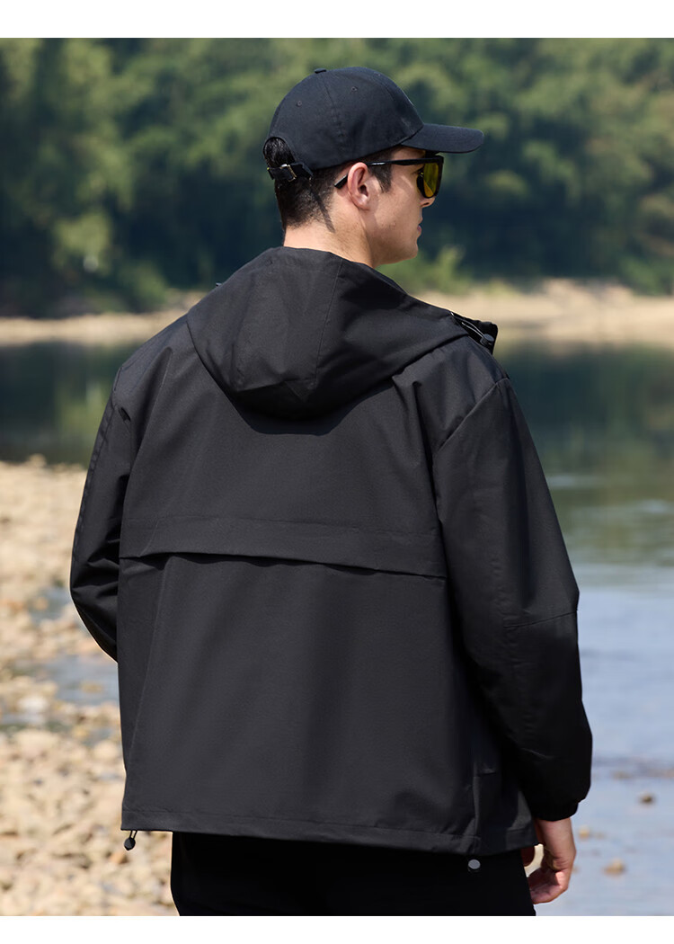 JEEP Outdoor Mountain Series Spring And Autumn 2026 Men's Sports Jacket, Loose-Fitting Hooded Cardigan Coat for Me 17
