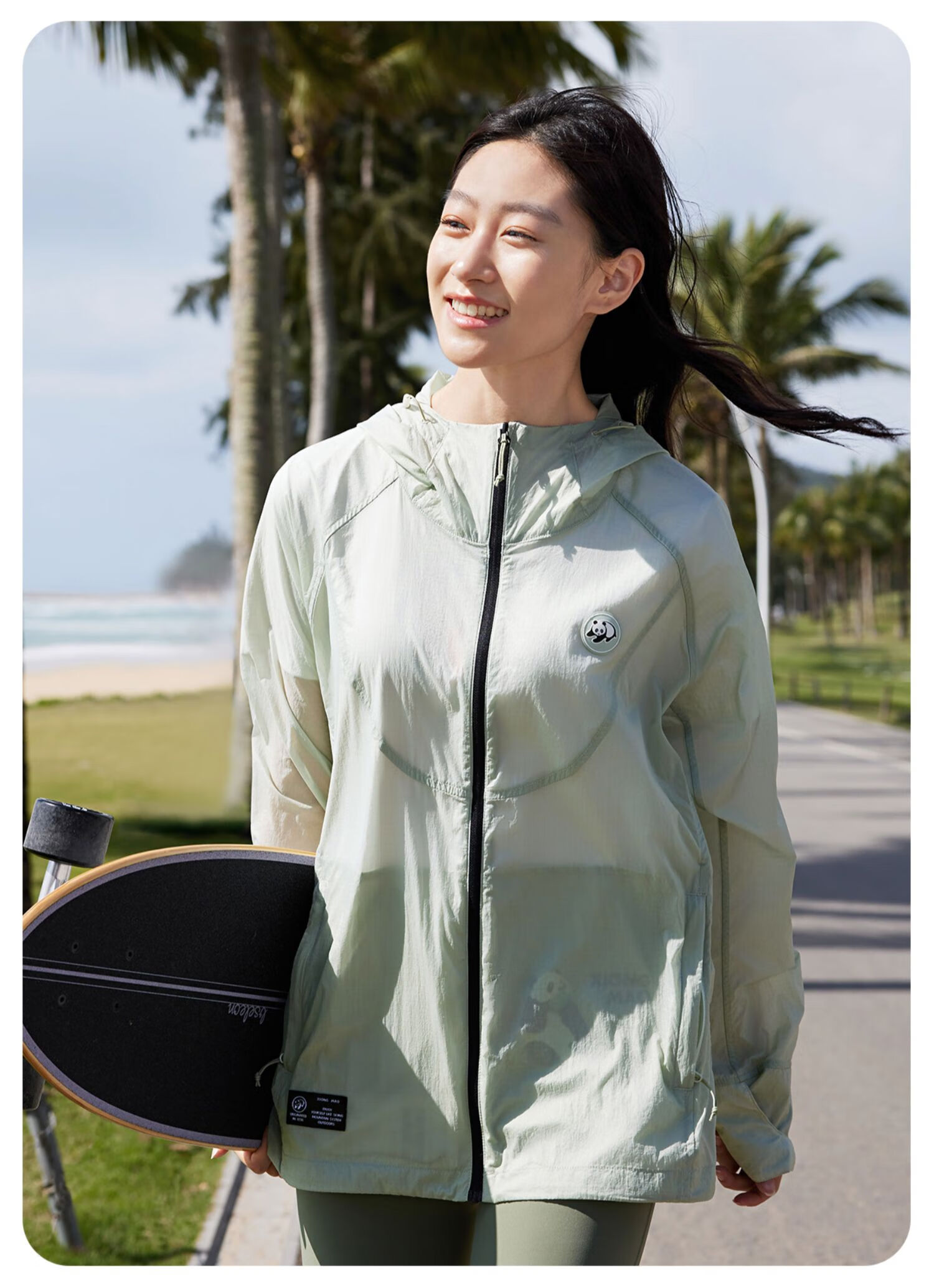 CAMEL Sun Protection Clothing, Cool And Breathable, UPF100+ UV Protection, Sunscreen Garment [Panda Co-Branded Edition] 8022 3XL 20