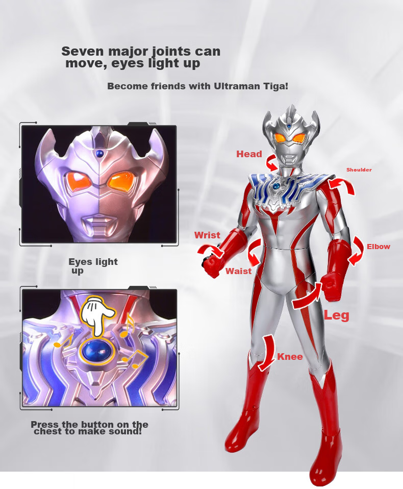 LDCX Children's Toy, Large-Sized Sound And Light-Emitting Action Figure for Boys, Birthday Gift, Ultraman Zeta Gift Box 2