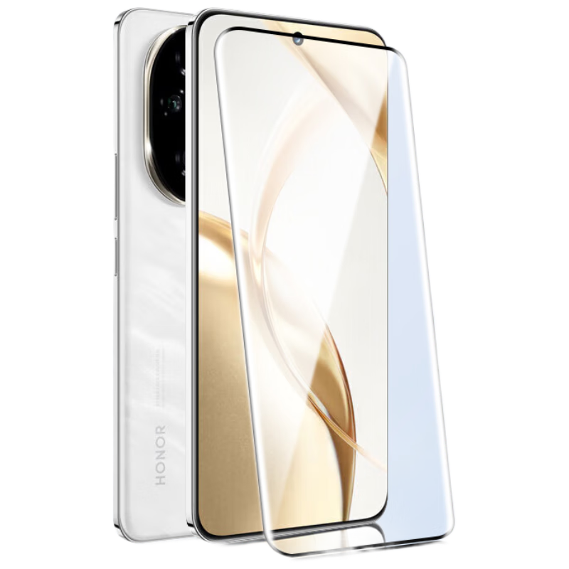 Baouzou [Damage Compensation] Tempered Glass Screen Protector for Honor 200 Pro, Full-Coverage Curved HD Anti-Scratch and Anti-Fingerprint Film