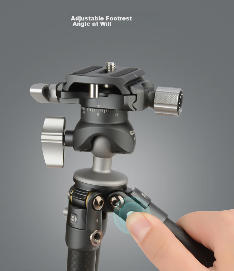 Benro SC05K Mini Professional Carbon Fiber Desktop Tripod, Macro Climbing DSLR Mirrorless Camera Lightweight Portable Gimbal Phone Clamp Vlog Tripod Kit 9