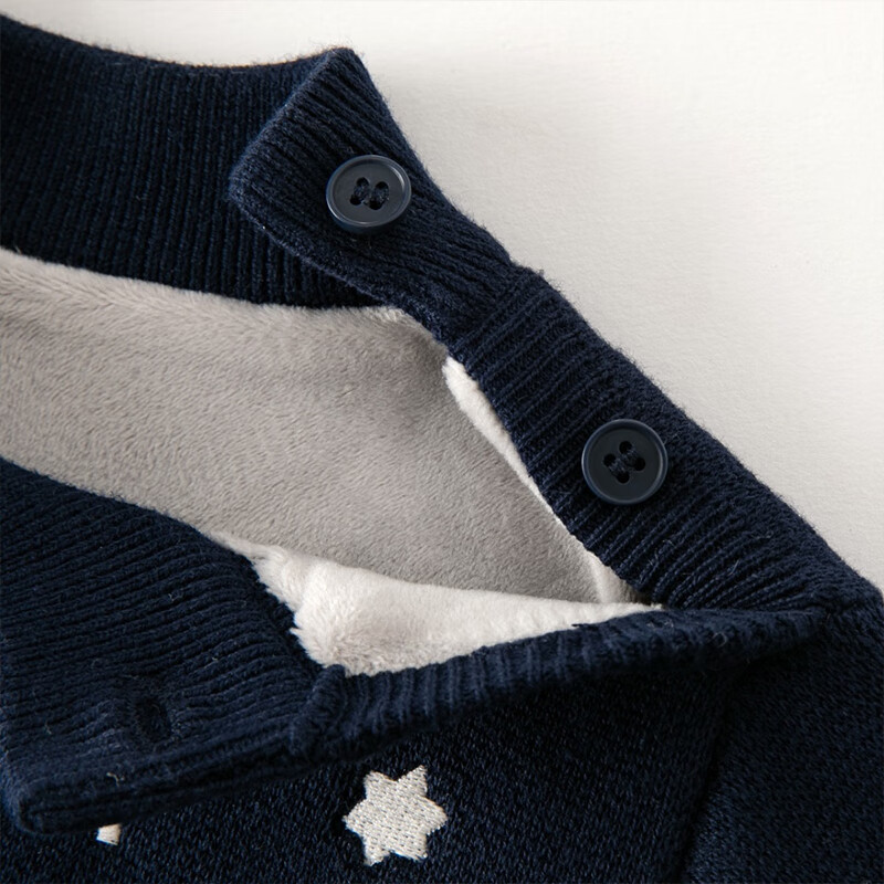 DAVE & BELLA Kids Half Turtleneck Sweater Autumn Winter Boys Fleece Pullover Baby Top