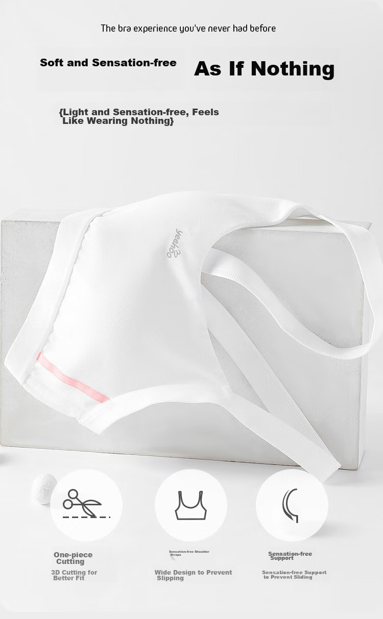 YEEHOO [Mesh Quick-Dry Fixed Cup] Girls' Underwear, Breathable, for Teenagers Aged 12-16, Second Stage Bra 6