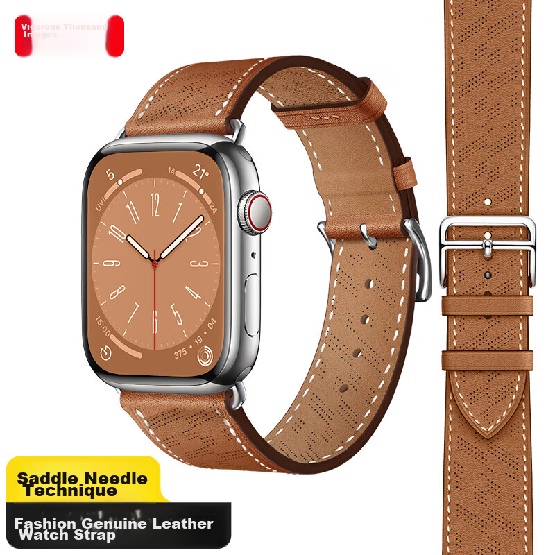 Weiqiantu [Genuine Leather Watch Strap] Compatible with Apple Watch Series 12/11 Strap, Genuine Leather Apple IWatch Series 12/11/10/9 Strap, SE3/ultra4/3/2 Men's And Women's Styles
