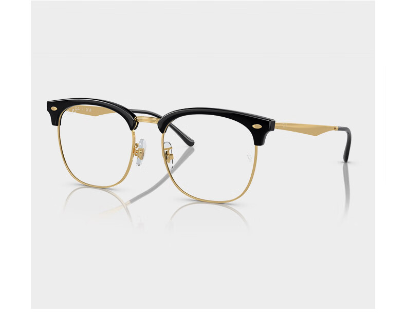 RayBan Optical Frame, Square Black Frame, Semi-Rimless Myopia Glasses Frame, 0RX7318D 8326 Gift 11