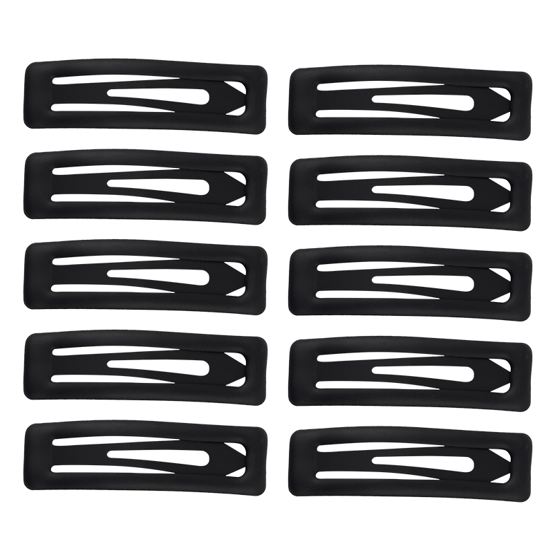 Meifuyu Black Large Matte Hair Clips Straight Barrettes (10 Pieces) Back of Head Hair Clips Bangs Clips MF8263