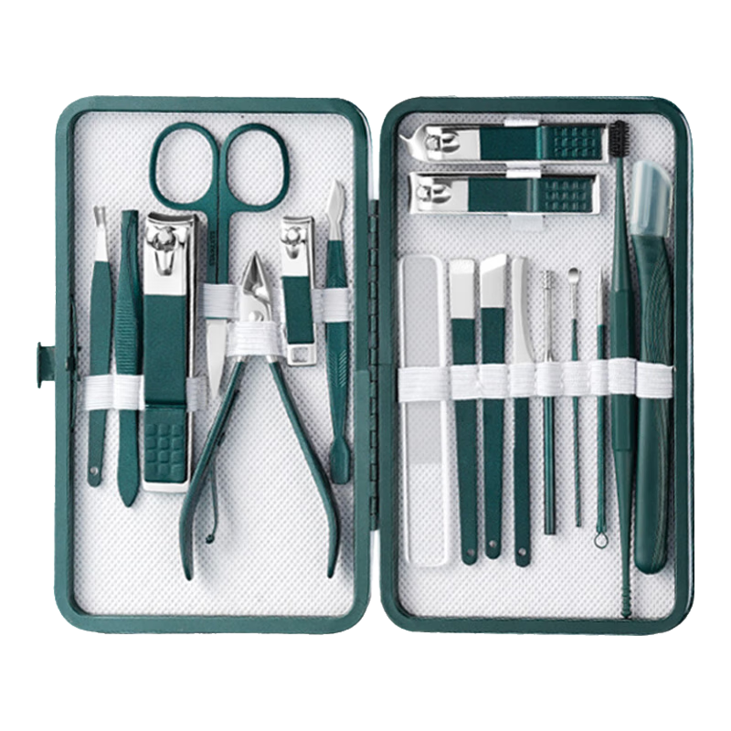 Creative Art Nail Clipper Set with 18 Tools, Complete Pedicure Kit Including Nail Clippers, Eagle Beak Pliers, And Ingrown Toenail Treatment, Made of Stainless Steel