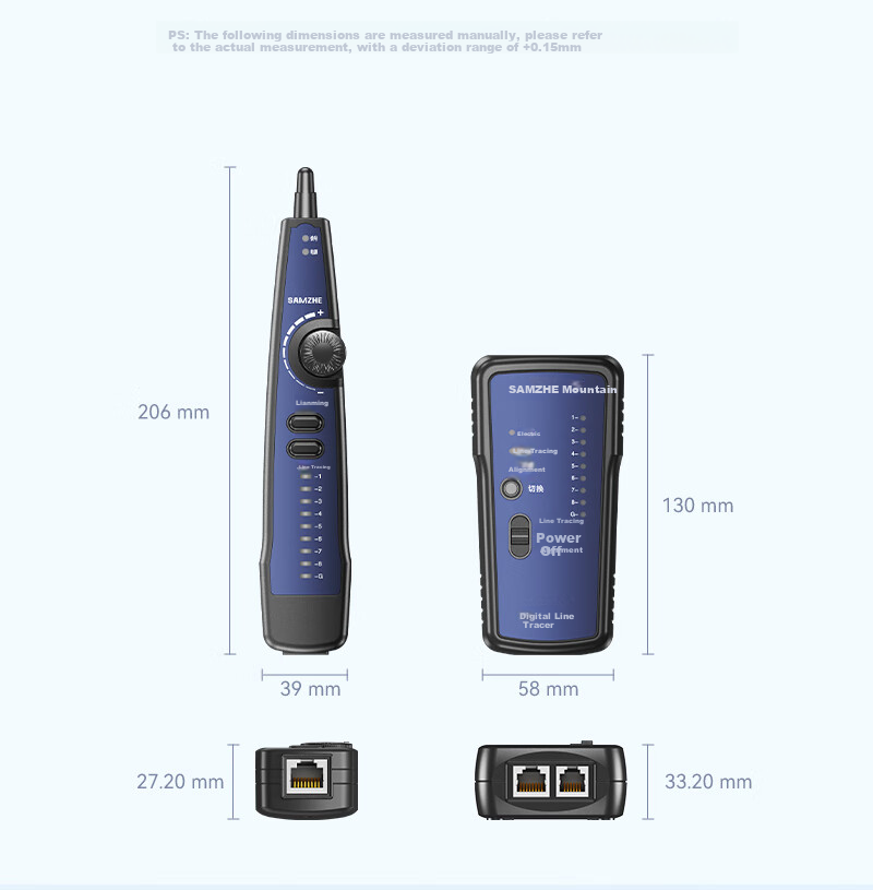 SAMZHE Network Cable Tester, Multifunctional Network/phone Line Tester, Intelligent Detection Instrument for Network RJ45 Connectors And Telephone Lines for Engineering/home Use, Red, XCS-03 12