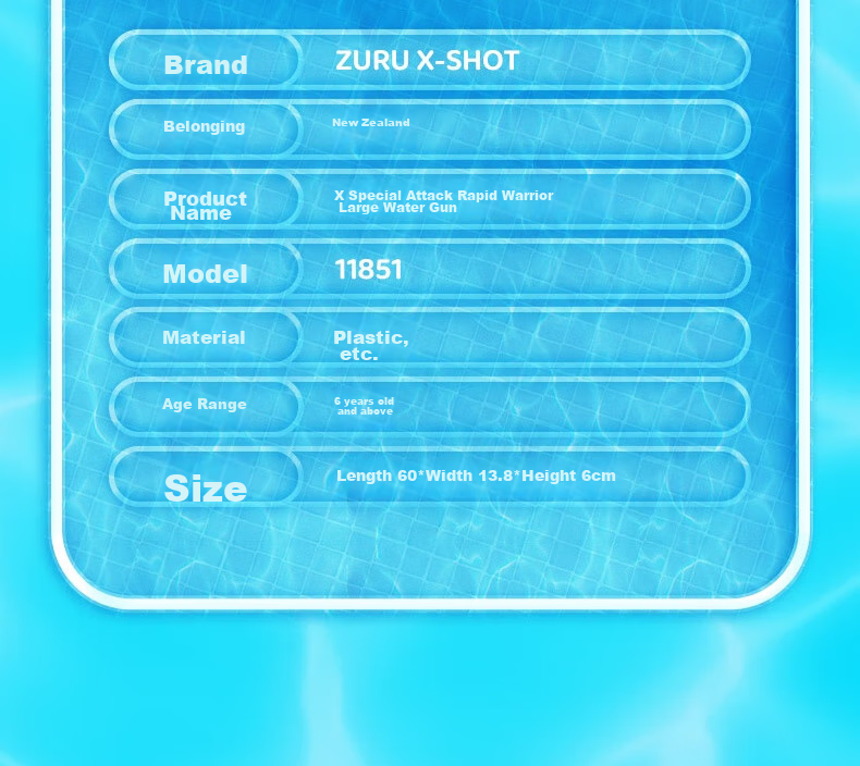 ZURU X Super Attack Invincible Sword Foam Water Gun for Boys, Summer Outdoor Beach Squirt Toy, Photo Prop, Children's Day Gift 16