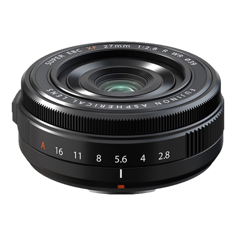 FUJIFILM XF27mmF2.8 R WR Biscuit Lens, Only 84 Grams, Suitable for Travel Photography, Take It And Go, Black