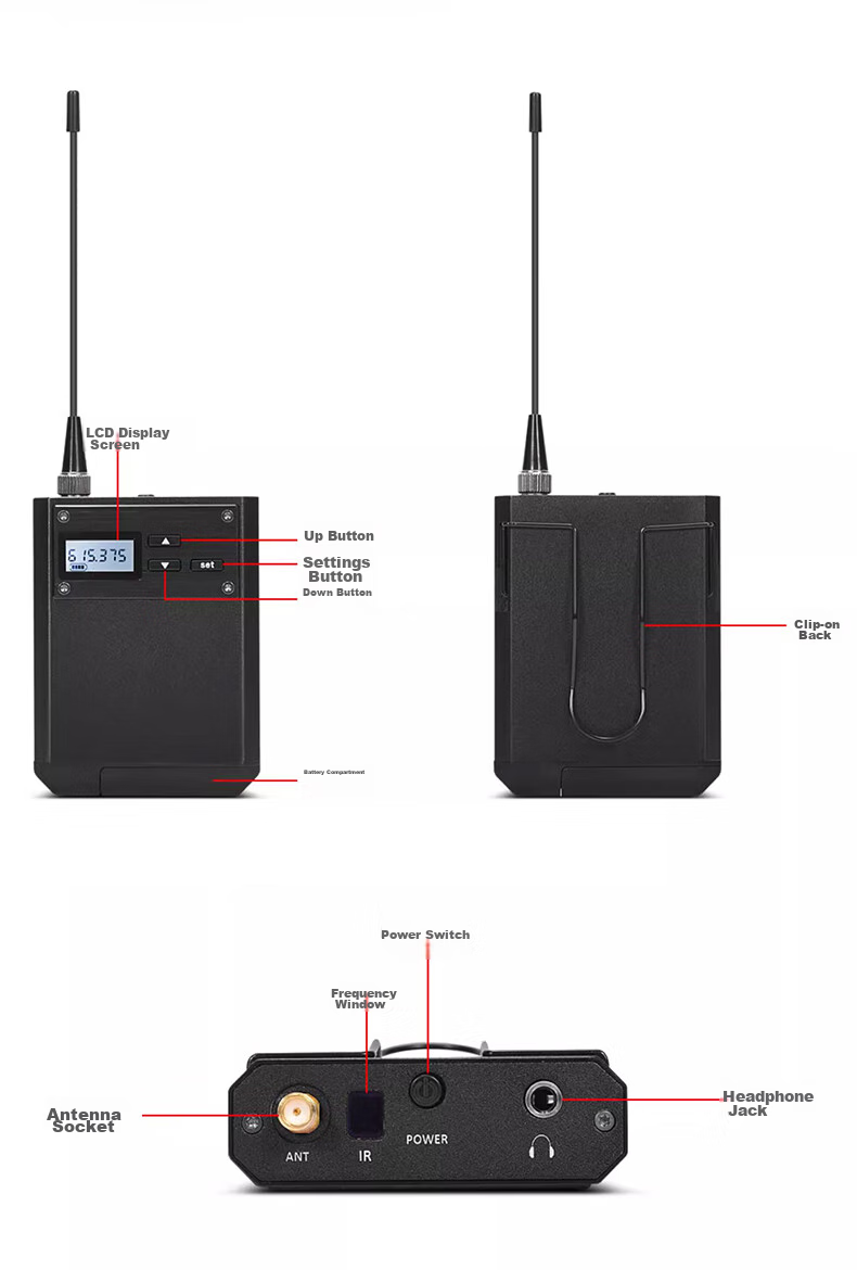 Weishu DC-10SH True Diversity Professional U-Segment Anti-Interference Wireless Handheld Microphone, One-To Microphone, 500-Meter Long-Range, for School Fields, Outdoor Performances, Weddings, And Hostings 10