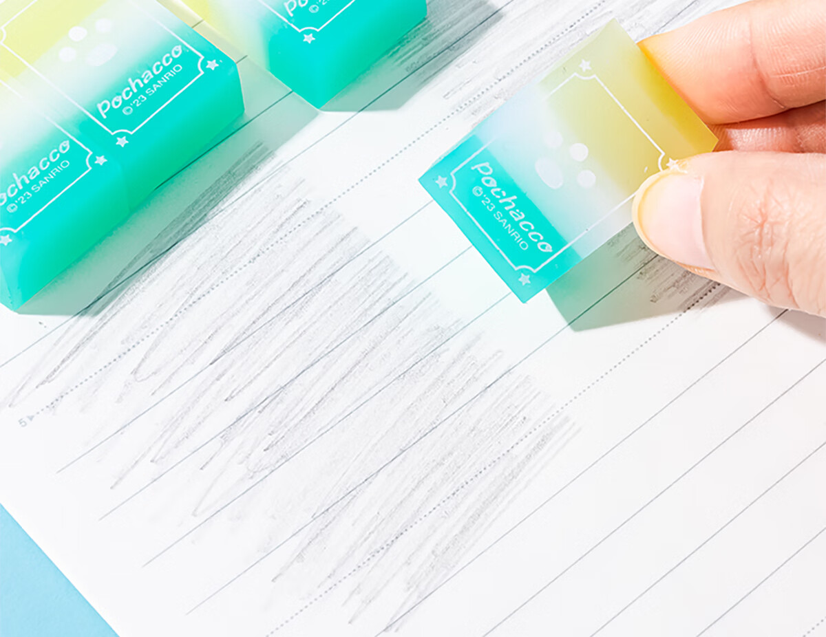 IiGEN Mechanical Pencil Stationery Sanrio Elementary School First Grade 0.5mm Soft Rubber Grip Low Center of Gravity Not Easily Broken Pencil School Supplies Essential Mechanical Pencil Pochacco One Piece 9611 11
