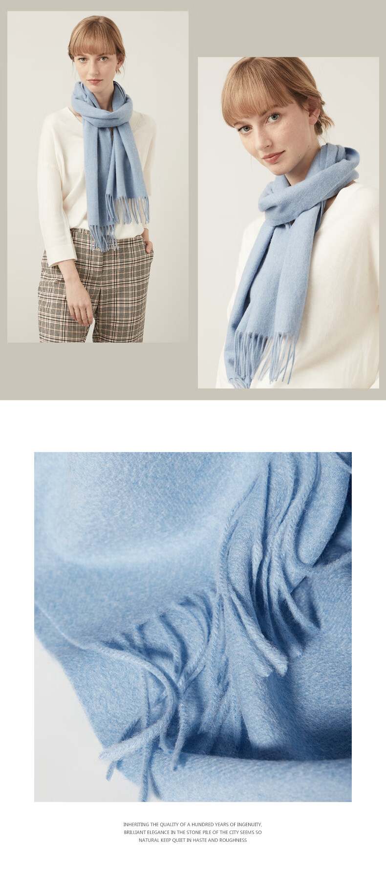 Hengyuanxiang Scarf for Women, Autumn And Winter Pure Wool Neck Warmer, Birthday Gift for Mothers And Elderly, Corporate Annual Meeting And National Day Festival Gift Box Set 26