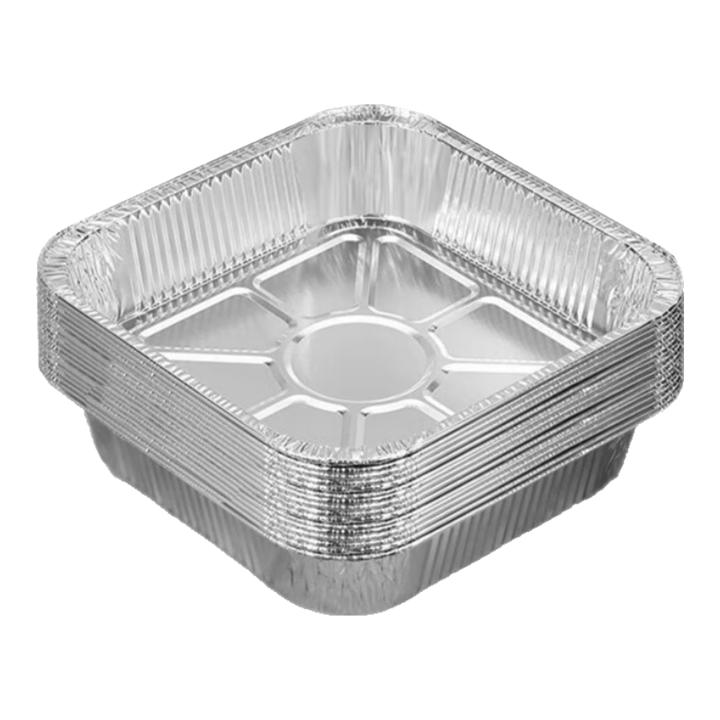 Faxilon Air Fryer And Oven-Specific Aluminum Foil Bowls And Trays, 20cm*20cm Square Aluminum Foil Containers, Heat-Resistant