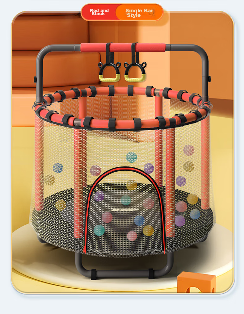 XTEP Trampoline for Children And Adults, Indoor Single Bar Bouncy Jumping Device, Exercise Equipment for Ages 3-10, Home Use 36