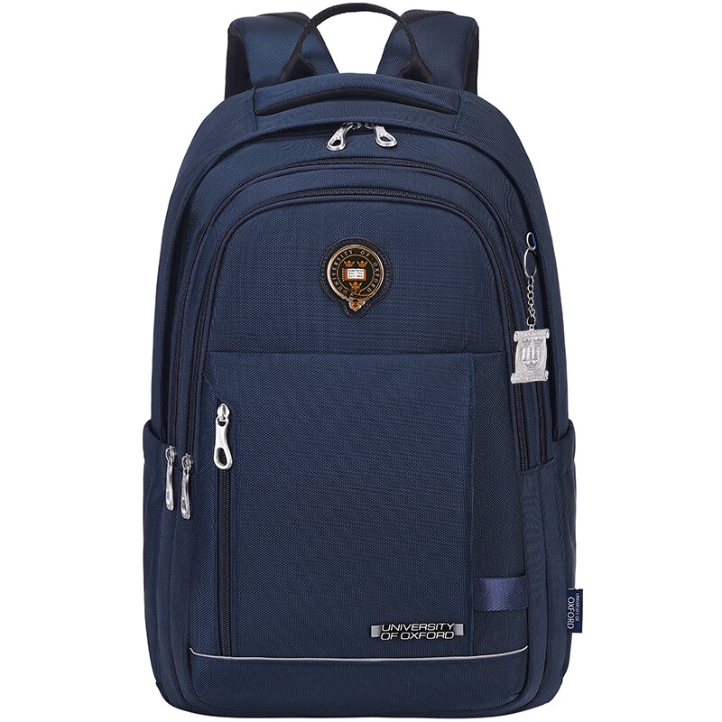 UNIVERSITY OF OXFORD Backpack for Male And Female Middle School Students, High School Students, Double Shoulder Bag, Lightweight Travel Backpack X1074 Dark Blue