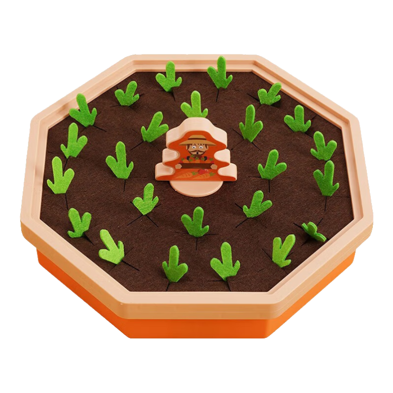 Babamama Baby Farm Fun Carrot Pulling Toy, Finger Fine Motor Skills Training, Montessori Early Education Children's Toy