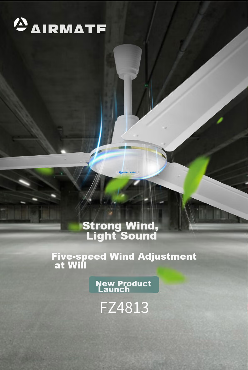 AIRMATE Ceiling Fan Electric Fan for Home Living Room, 1.4m 56-Inch Top-Mounted Fan with Strong Airflow, Industrial Factory Dormitory Copper Core Motor Fan with Speed Control FZ5613 2