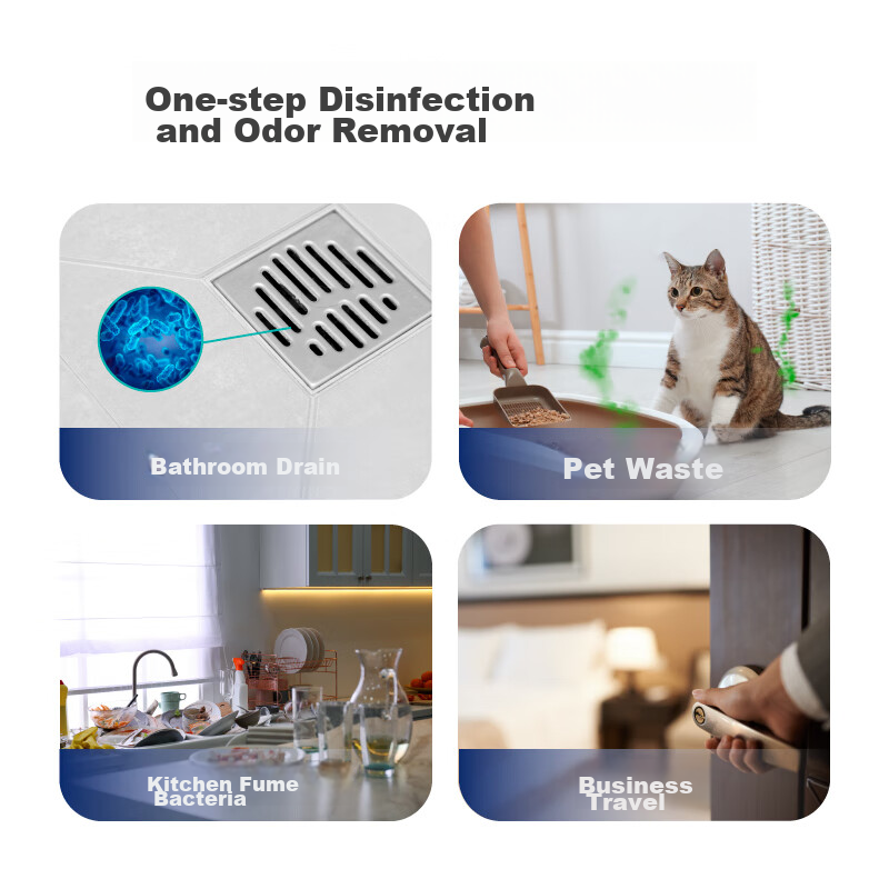 Dustie Air Purifier, Home UV Sterilizer, Negative Ion Purifier, Odor Eliminator, Bathroom Deodorizer, Pet Odor Remover DAS150