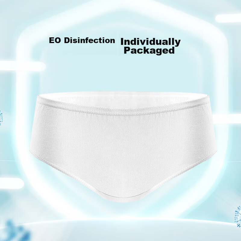 Kaili Disposable Underwear for Women, Maternity Travel Cotton Panties, No-Wash, 30 Pieces, Size L [Sterilized And Safe]