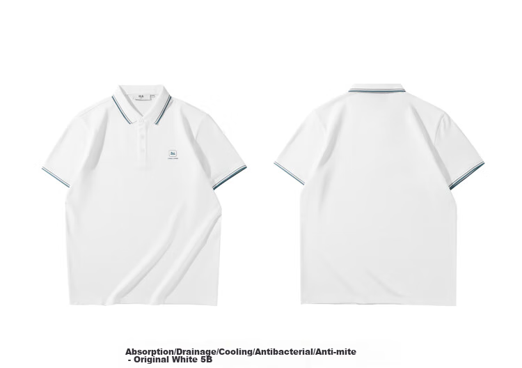 HLA Short-Sleeve Polo Shirt for Men, Zhonghua Dragon Series, Turn-Down Collar, Plus Size, Cool-Feeling Short Sleeves for Me 24