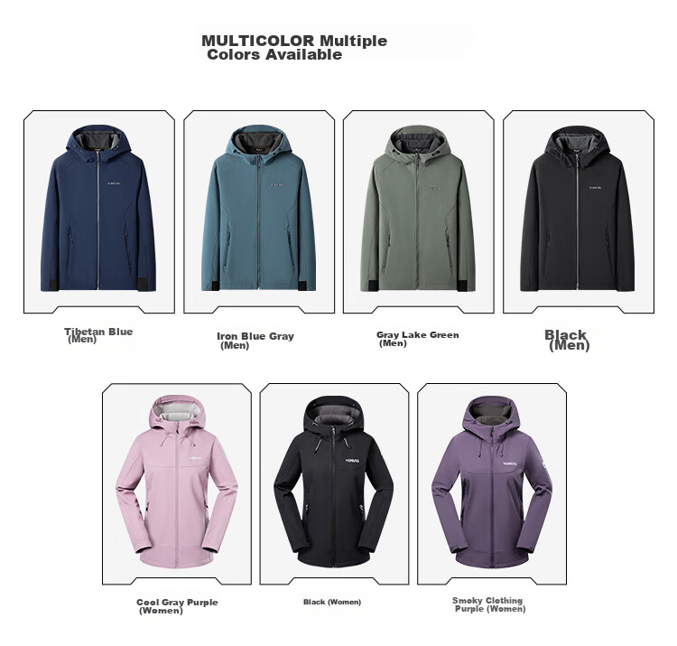TOREAD Men's Soft Shell Jacket, Autumn And Winter Outdoor Windproof Warm Fleece-Lined Soft Shell Coat, Hiking Travel Jacket, Mountaineering Outerwear 7