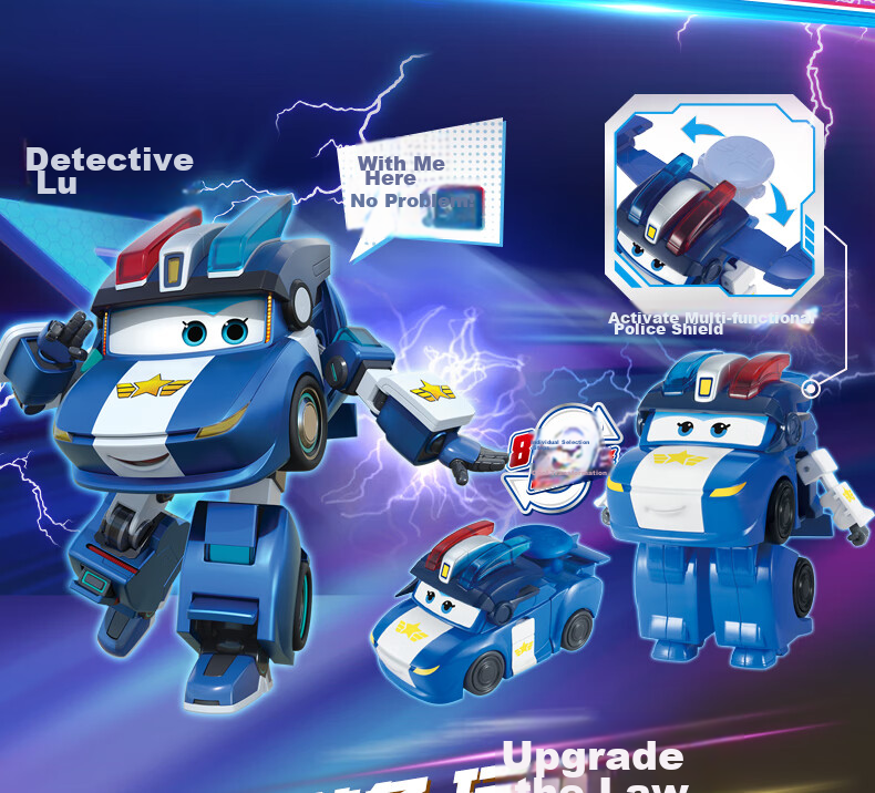 AULDEY Super Wings 19 Ledi New Character Xiao Ai Transforming Robot Backpack Children's Day Gift 5