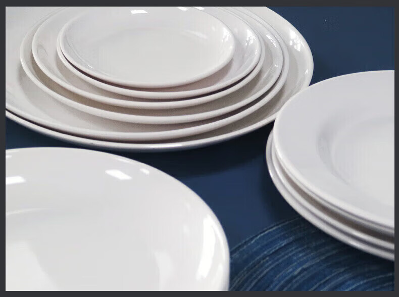 Danshi Zhiyuan A5 Melamine Shallow Plate Commercial Buffet Round Plate Imitation Porcelain Dinner Plate Shallow Plate 12 Inch 1 Piece (Beijing Warehouse) 11