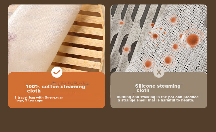 MARYYA Steamer Cloth, Pure Cotton Gauze, 30cm Large Size, for Food Use, Steamer Pad for Buns, Dumplings, Non-Stick Filter Cloth, Steamer Liner 12